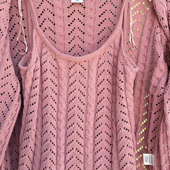Jessica Simpson Pink Knit Sweater Set M - Picture 5 of 5